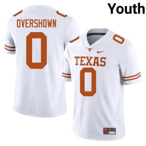 DeMarvion Overshown Stitched College Football #0 Texas Longhorns White Youth Jerseys 731756-141