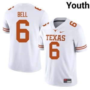 Dia Bell White College Football UT Youth High School #6 Jersey 254223-290
