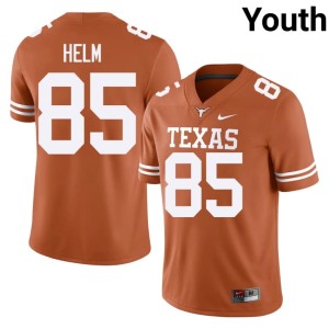 Gunnar Helm Orange College Football Stitched Youth #85 UT Longhorns Jerseys 335936-630