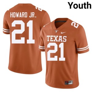 Hayward Howard Jr. Horns Orange Youth 2026 #21 College Football Jerseys 937537-149