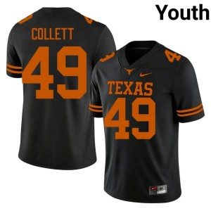 Jake Collett Alumni Youth University of Texas College Football Black #49 Jersey 197850-661