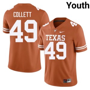 Jake Collett #49 College Football Youth Stitched Lone Star State Reps Orange Jerseys 177942-202
