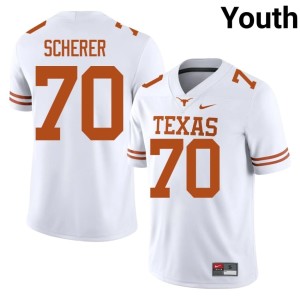 Kaden Scherer UT White Youth College Football University #70 Jersey 174017-165
