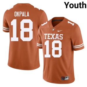 Kosi Okpala #18 NCAA College Football Youth Texas Athletics Orange Jerseys 654626-308