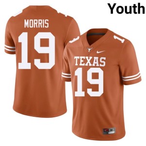 MJ Morris College Football Orange #19 Youth Longhorns 2026-27 Jersey 970817-508