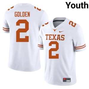 Matthew Golden Replica #2 White College Football UT Youth Jersey 947975-997