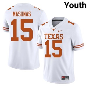 Michael Masunas College Football White Youth UT Game #15 Jerseys 366436-490