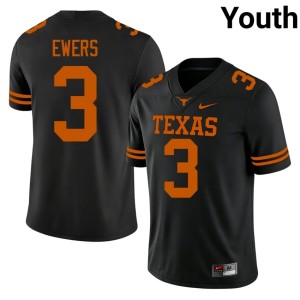 Quinn Ewers Youth Black #3 Alumni College Football Texas Longhorns Jersey 676493-120