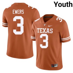 Quinn Ewers College Football Orange Youth UT #3 Replica Jerseys 755725-657