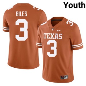 Rasheem Biles UT Replica College Football Youth #3 Orange Jersey 999106-298