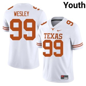 Richard Wesley Youth #99 NCAA Longhorns White College Football Jersey 237910-408