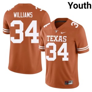 Ricky Williams College Football Stitched Youth Orange #34 Texas Jerseys 379416-842