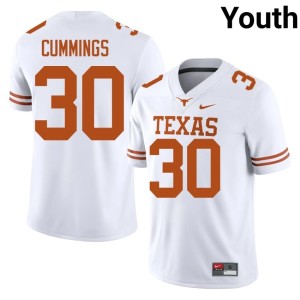 Rocky Cummings Youth #30 White College Football UT Austin 2026 Jerseys 158051-531