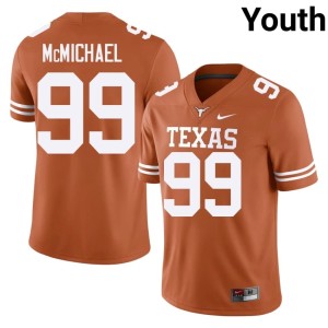 Steve McMichael High School #99 Longhorns Orange Youth College Football Jersey 783198-351