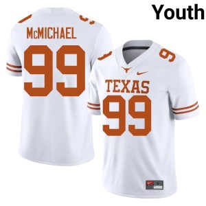 Steve McMichael UT Austin Youth White #99 Stitched College Football Jerseys 430464-806