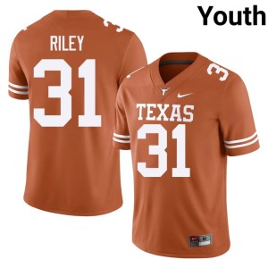 Yaheim Riley Texas Athletics College Football #31 Limited Orange Youth Jersey 490193-554