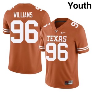 Zion Williams Texas Longhorns #96 Orange Youth University College Football Jersey 229764-950